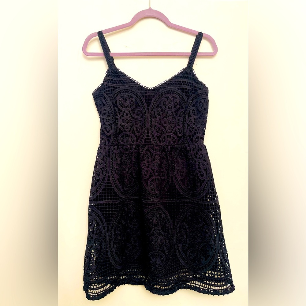 Skies Are Blue Black Lace Dress